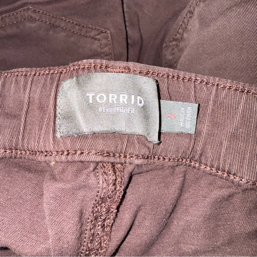 Torrid Pull-On Stretch Twill Boyfriend Drawstring‎ Waist Shorts in Puce Sz 2X
